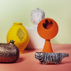 Vaso arancione della serie Combinable di Aldo Londi