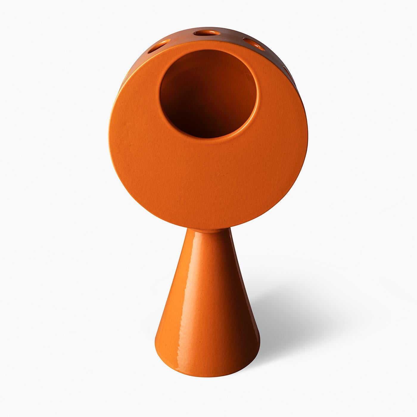 Combinable series Orange Vase by Aldo Londi im Angebot 1