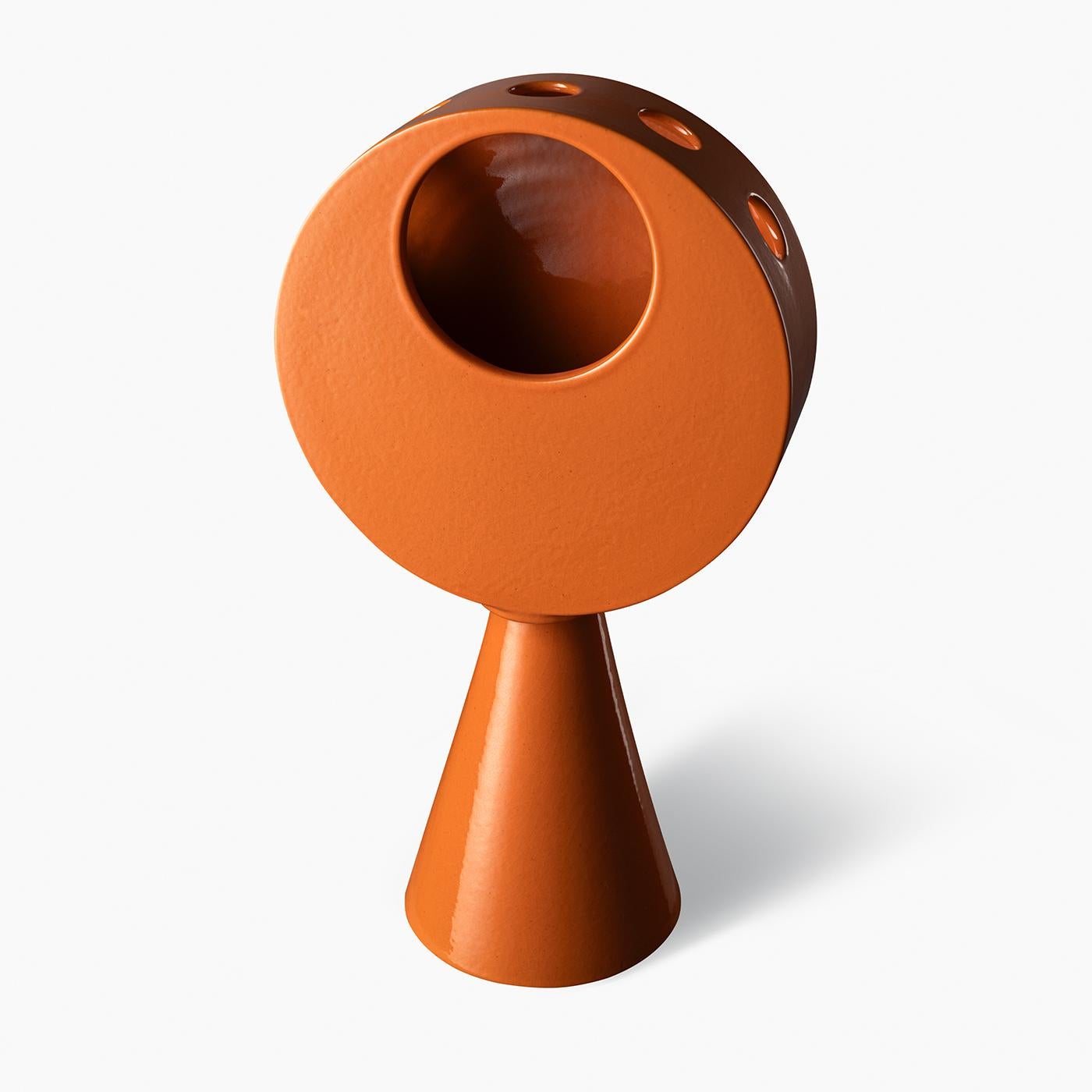Combinable series Orange Vase by Aldo Londi im Angebot 2