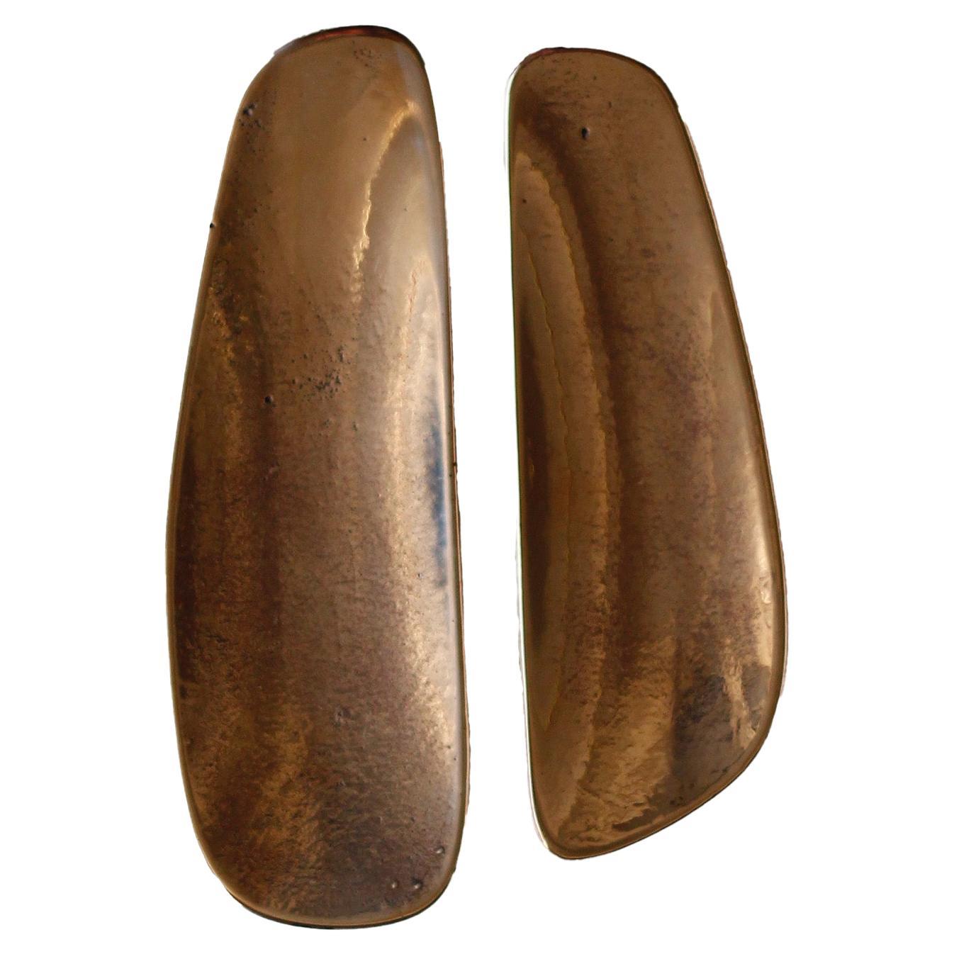 Combination of BARBERA Fermat Cabinet Pulls- 1 x S + M Pair, 2 x S Solid Bronze