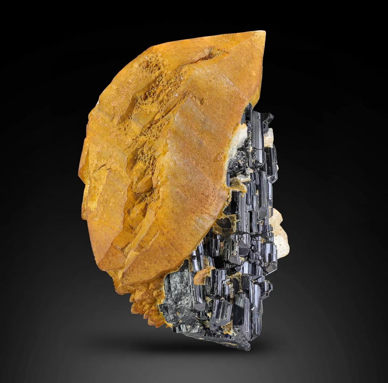 Combination Specimen Of Quartz On Schorl With Garnet Crystals From Pakistan For Sale 2