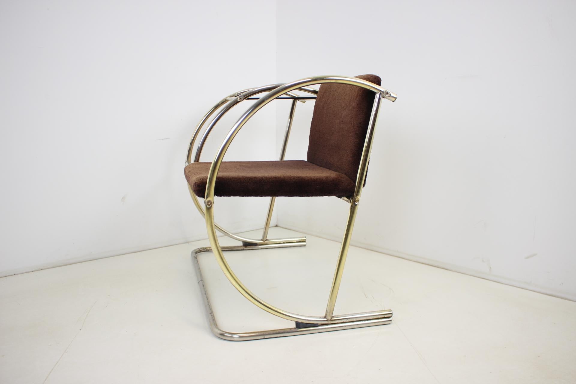 Mid-Century Modern Combined Armchair With Side Table, Germany, 1970s For Sale