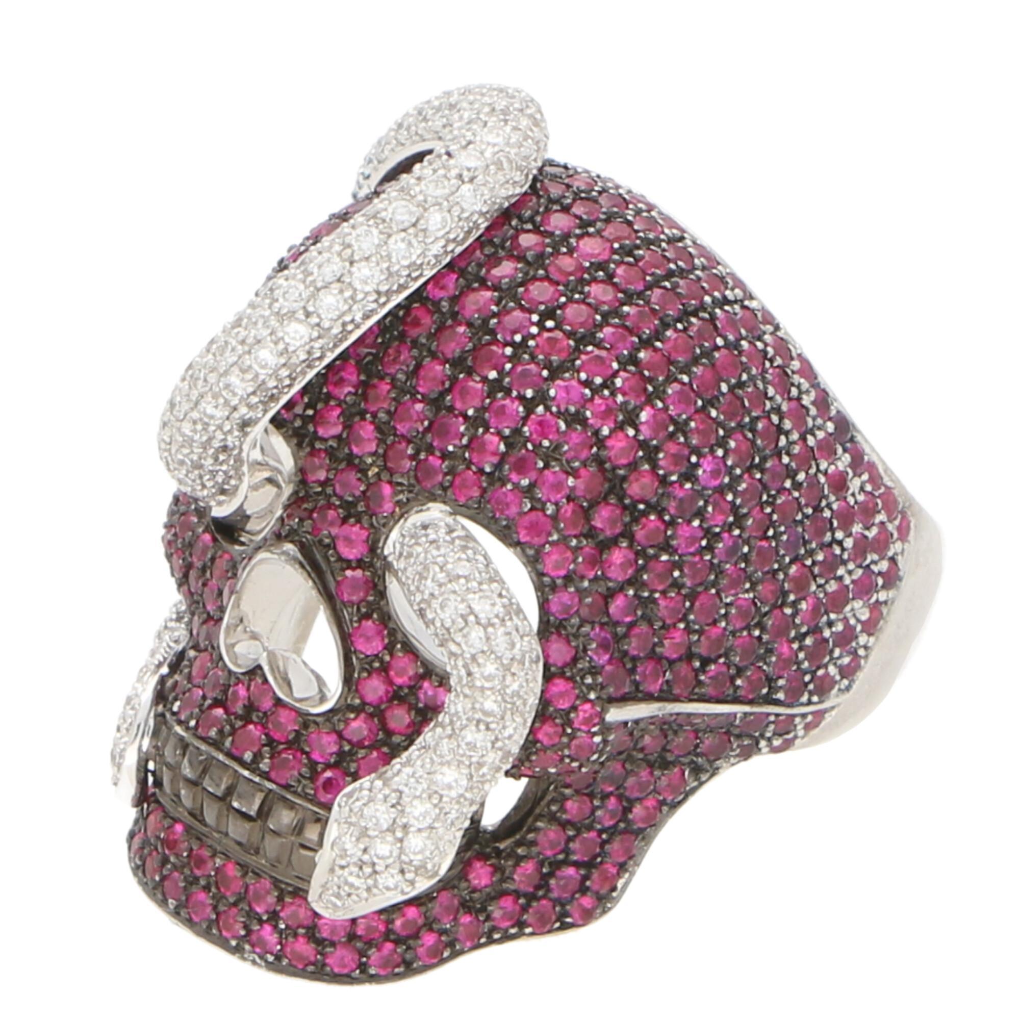 Combined listing: Cartier Diamond Necklace, Cartier Brooche, Diamond Skull Ring 3