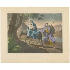 Antique Combined Listing of 12 Religious Prints published circa 1840