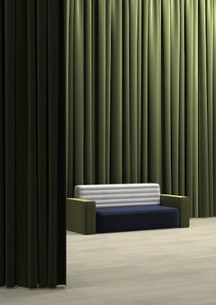 Combo Slim Sofa Green and White by Frank Chou