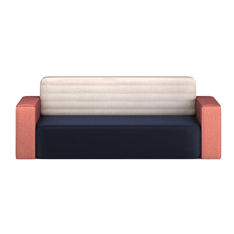 Combo Slim Sofa Navy Blue and Pink by Frank Chou For Sale