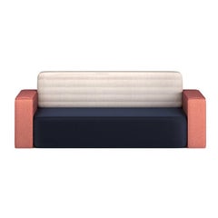Combo Slim Sofa Navy Blue and Pink by Frank Chou