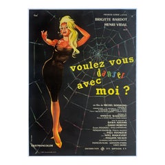 Come Dance With Me 1959 Französisch Grande Film Poster, Clement Hurel
