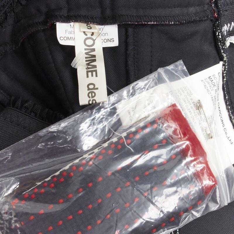 COME DES GARCONS 2001 Runway Vintage rot Samt Tweed dekonstruiert Korsett S im Angebot 7