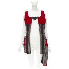 COME DES GARCONS 2001 Runway Vintage rot Samt Tweed dekonstruiert Korsett S