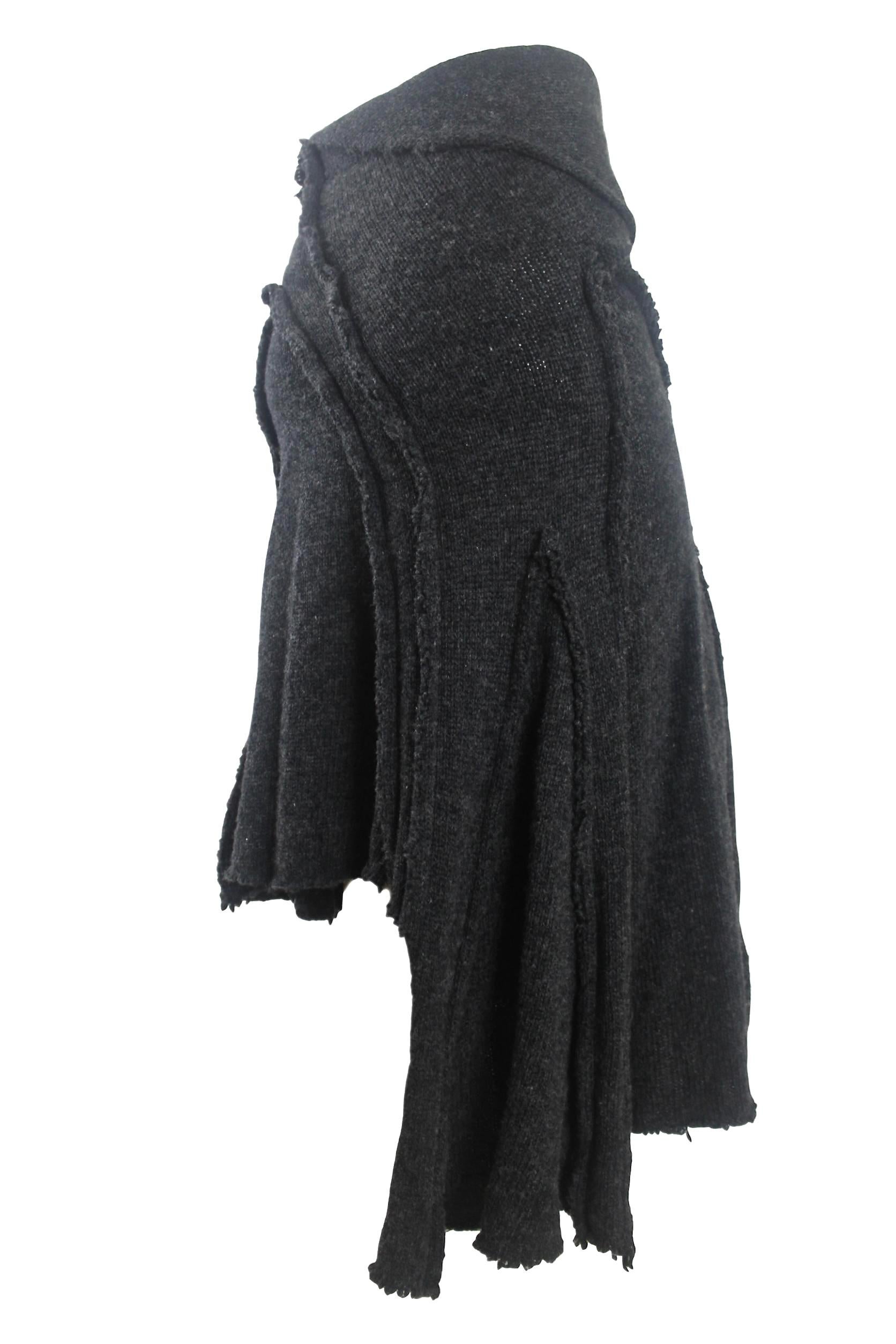 Come des Garcons 2002 Collection Wool Knit Skirt For Sale 1
