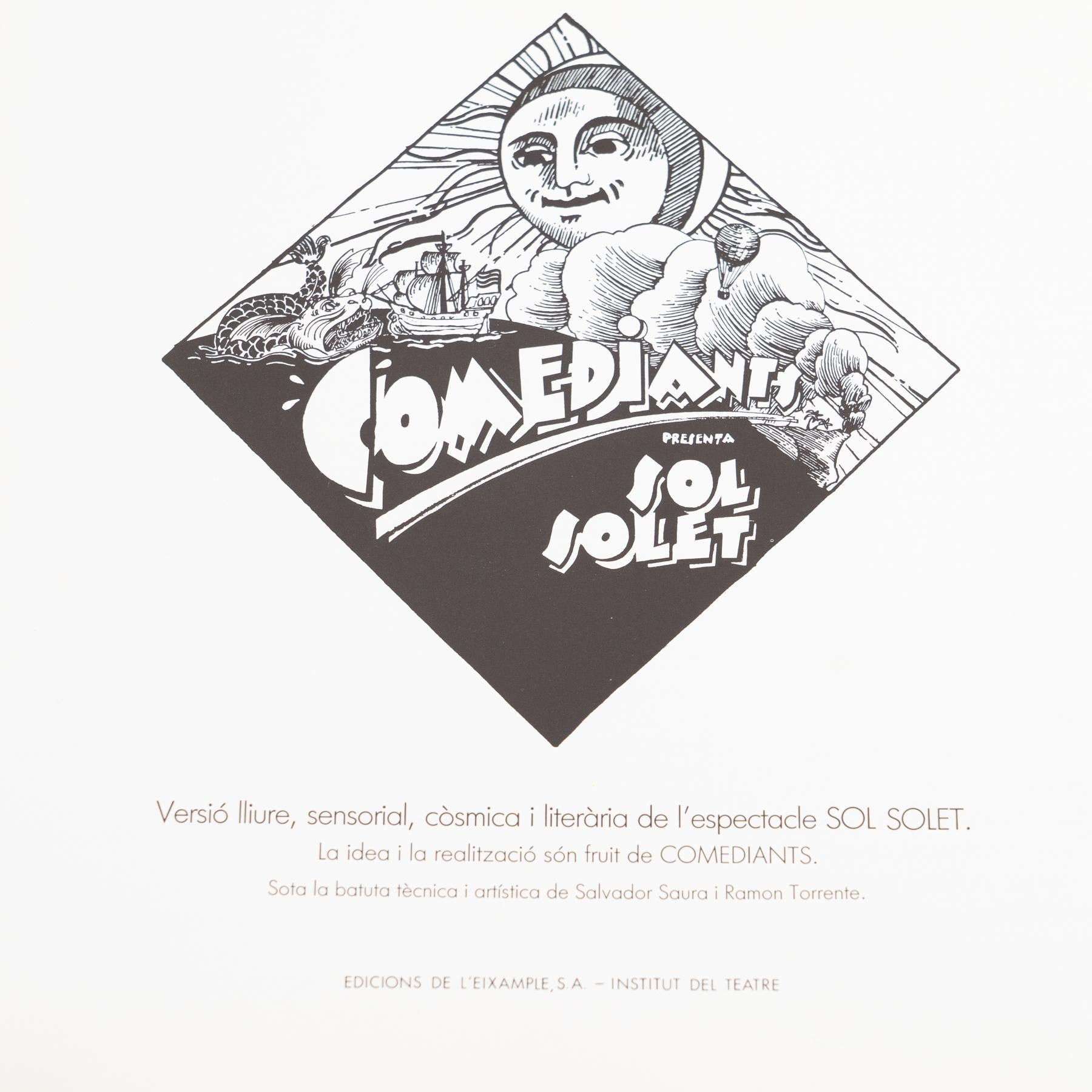 Comediants 'Sol Solet' Book, First Edition, 1983 For Sale 3