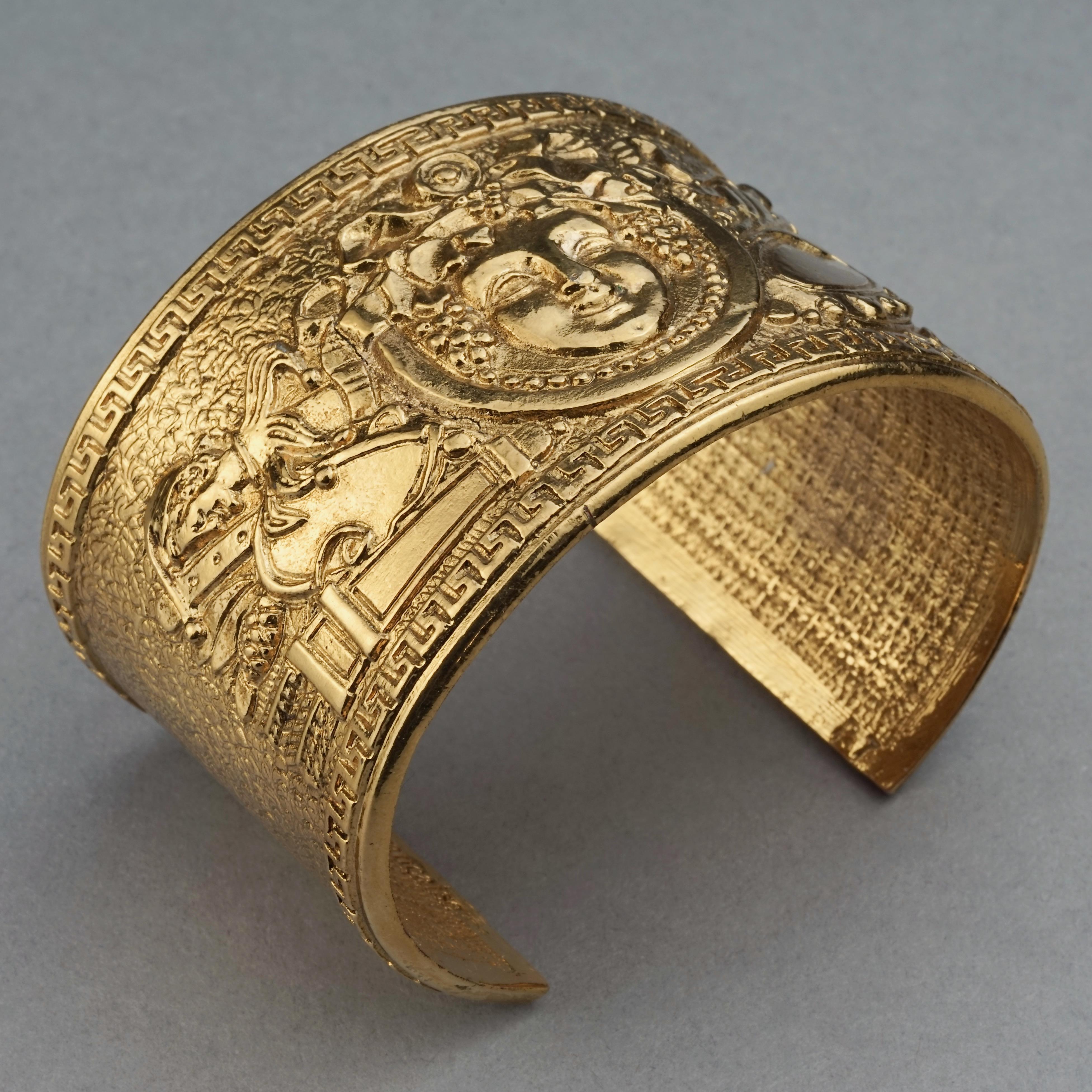 COMEDIE FRANCAISE Bacchus Figural Cuff Bracelet Attributed to Christian Lacroix  In Good Condition For Sale In Kingersheim, Alsace