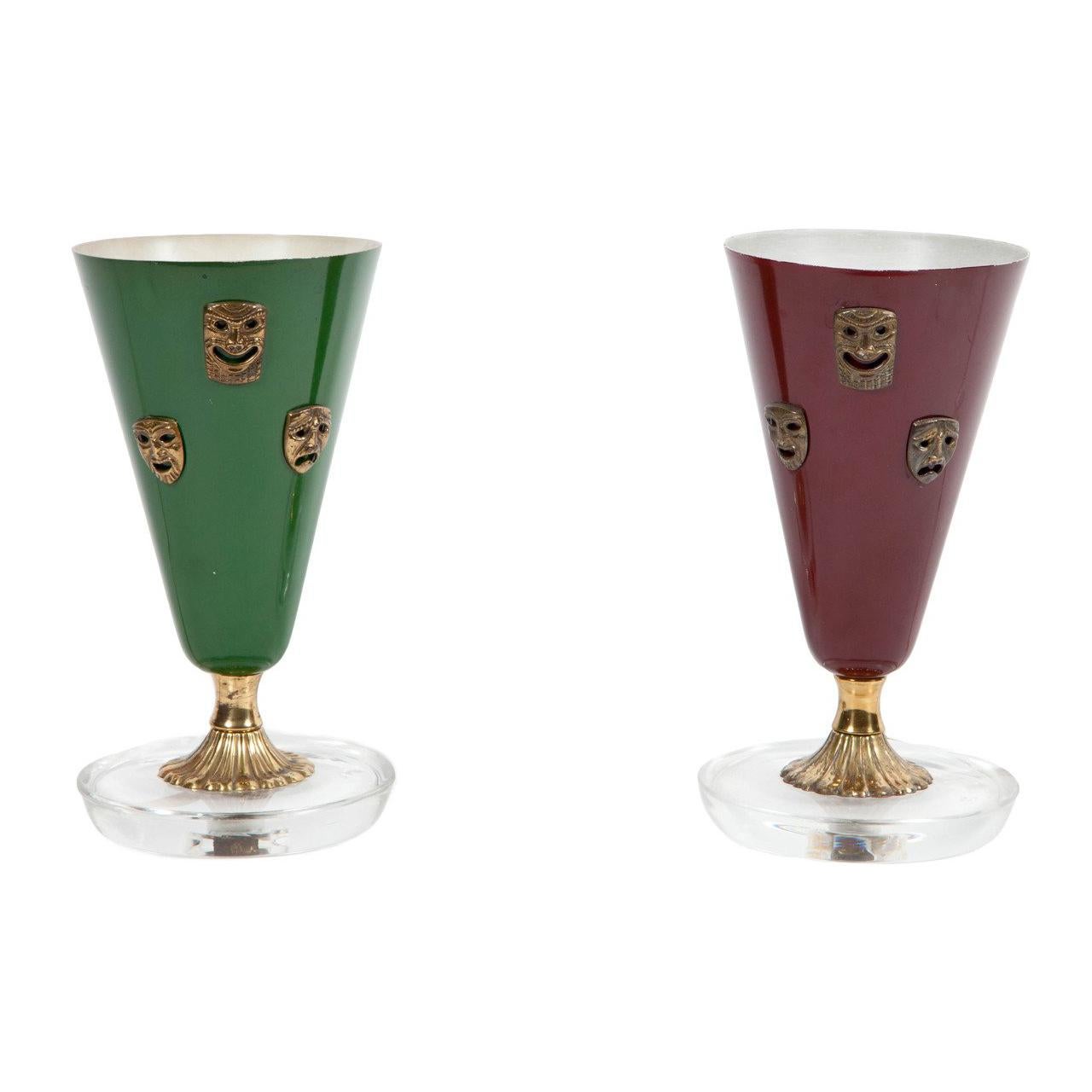 Lampes de table Masque Comédie et Tragédie de C.A.L.B. en vente