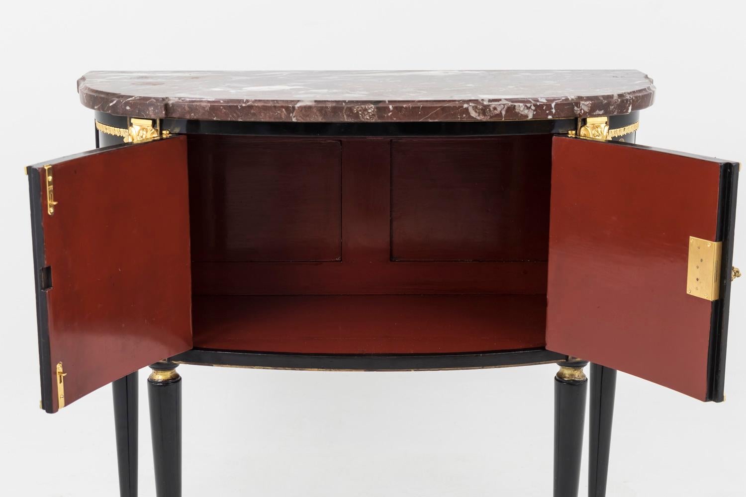 Comelli, Chinese Style Lacquered Louis XVI Style Small Commode, 1950s In Good Condition In Saint-Ouen, FR