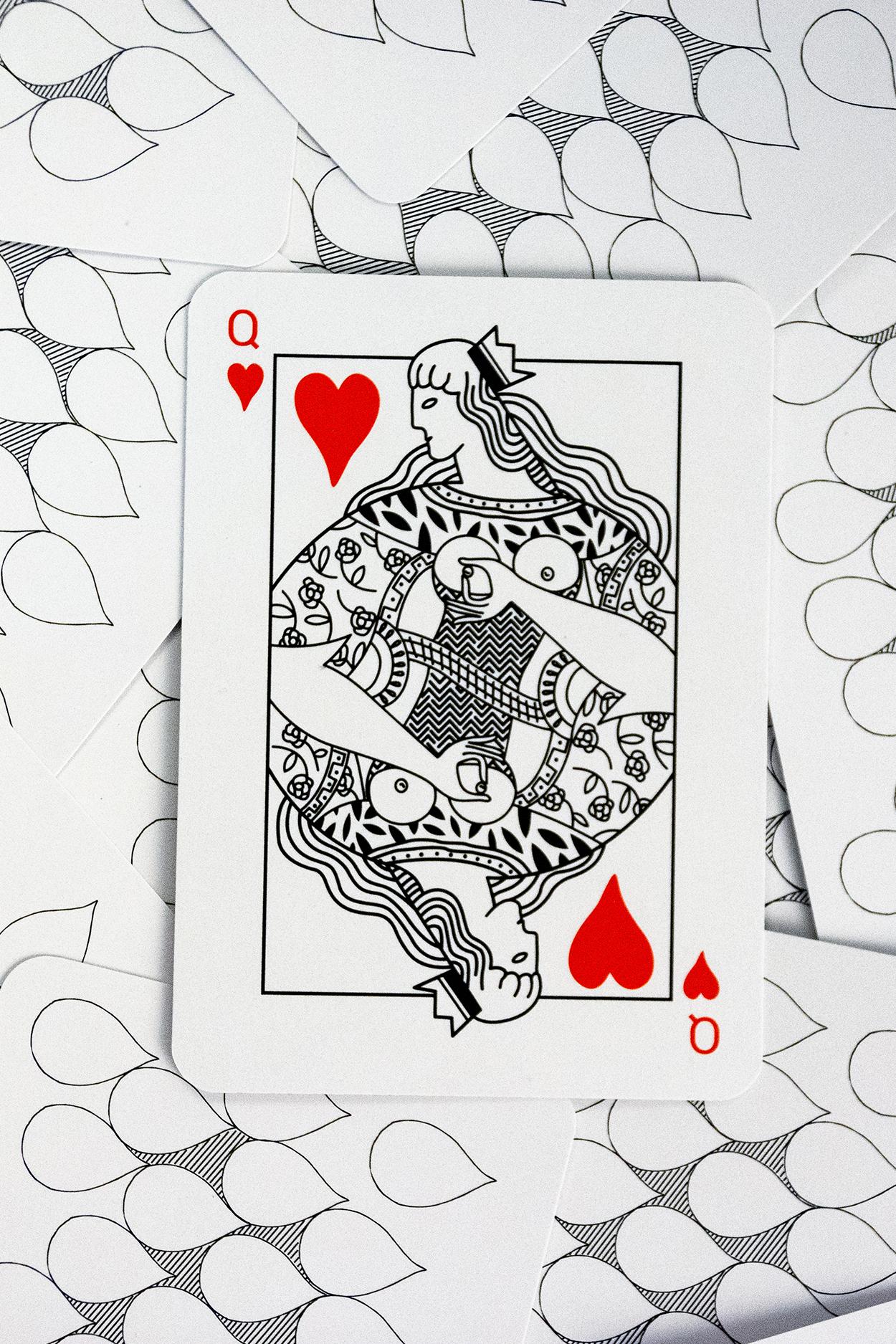 Contemporary Comequandofuoripiove, Deck of 54 Playing Cards For Sale