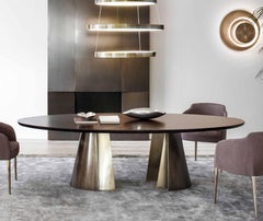 Comet Dining Table with Solid Ebony Top
