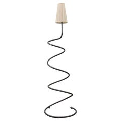 Comet Floor Lamp in Hammered Brass by Christopher Kreiling