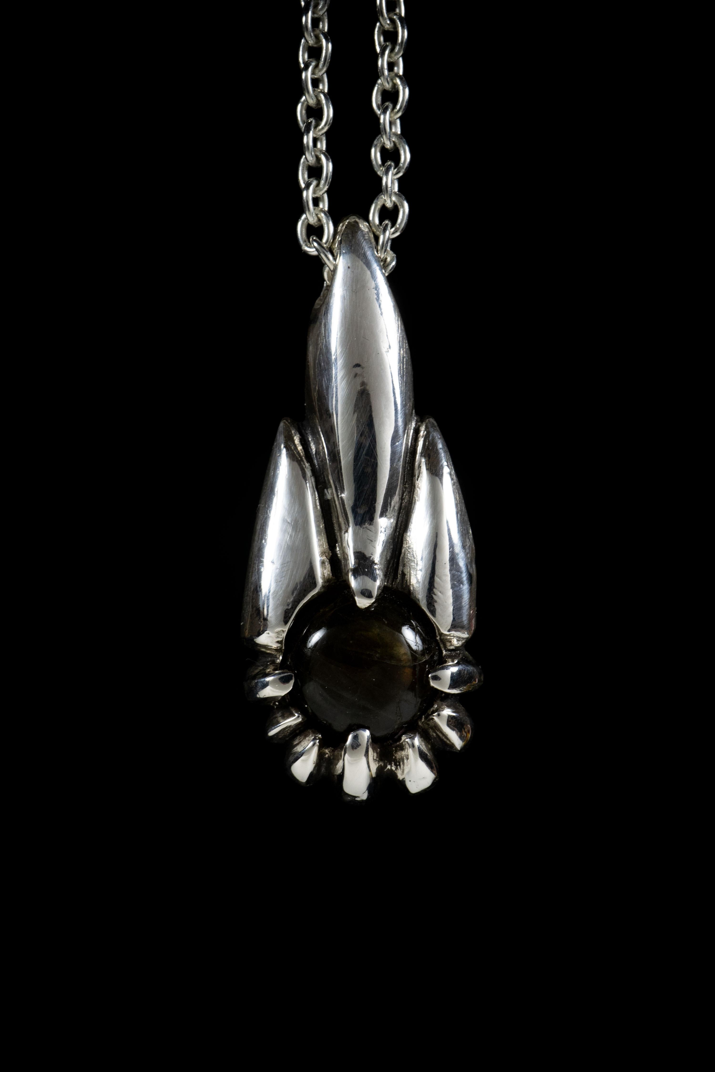 Comet (Labradorite, Sterling Silver Pendant) by Ken Fury In New Condition For Sale In Queens, NY