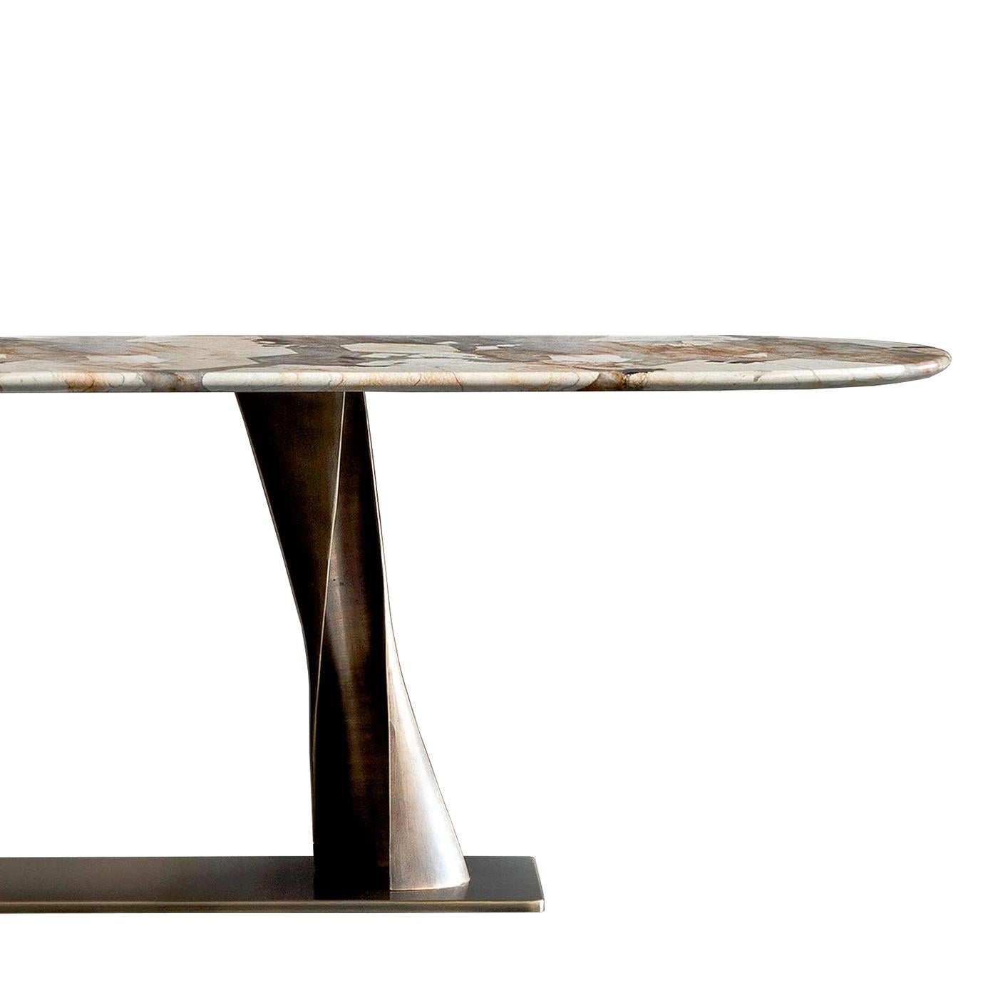 Italian Comet Marble Console Table For Sale