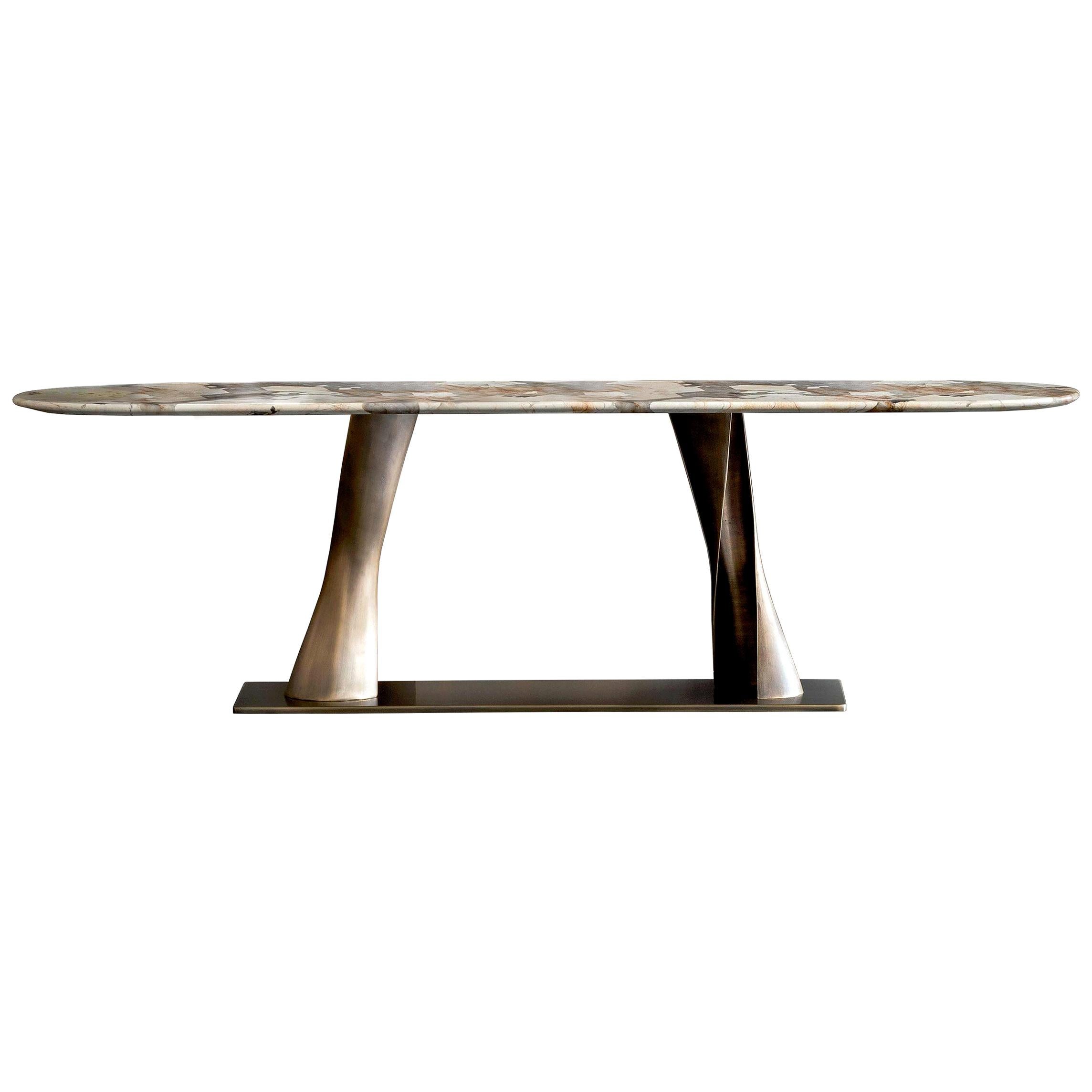 Comet Marble Console Table For Sale