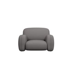 Comfort armchair Savan in Easy Clean Cocoa Fabric handcrafted by Murmurio