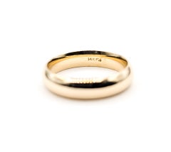 Comfort Fit Gold Band Ring in 14k Yellow Gold