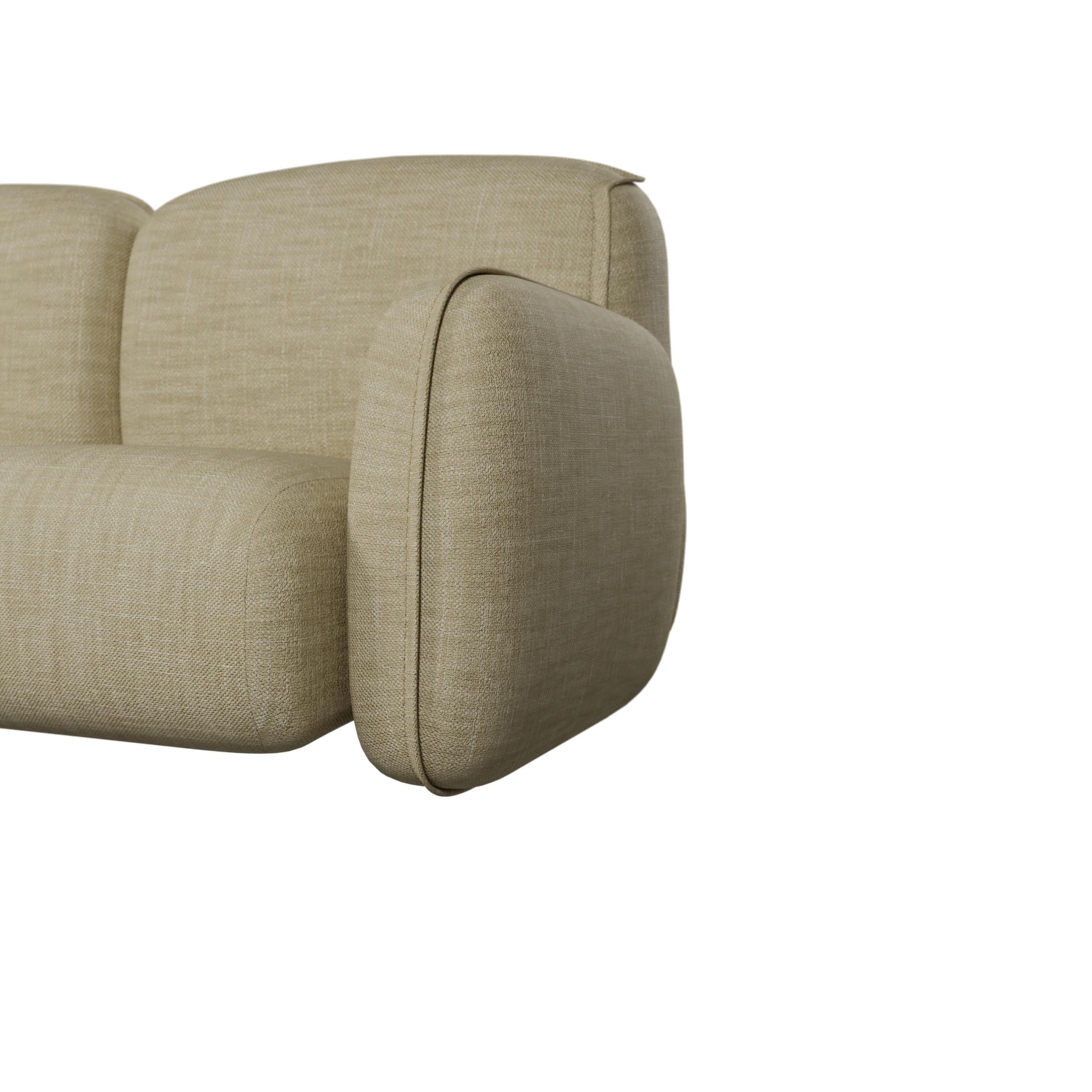 Canapé trois places Savan beige, fabriqué à la main par Murmurio Neuf - En vente à Lordelo, PT