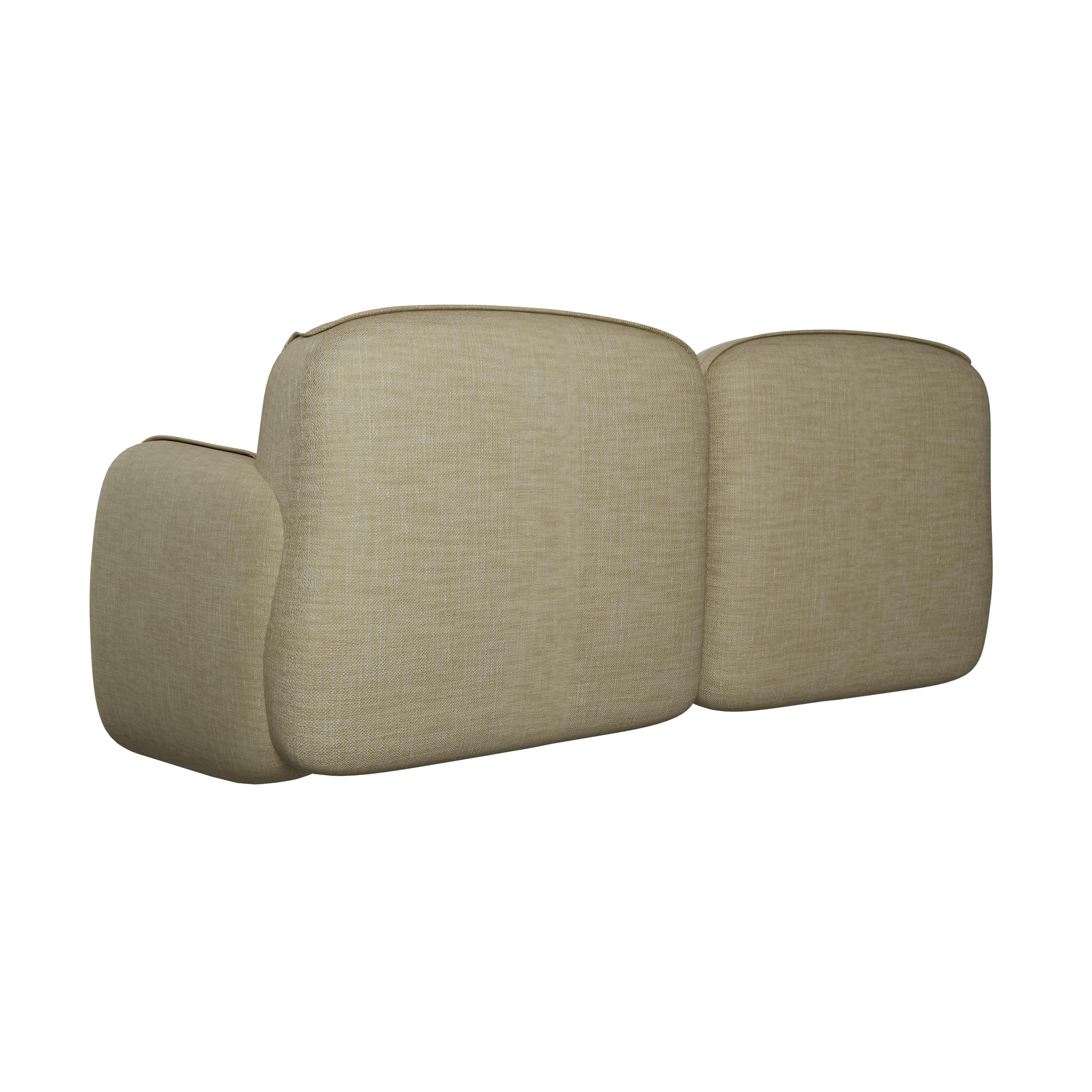 Portoghese Comfort Savan Divano a due posti in tessuto beige realizzato a mano da Fabrice in vendita