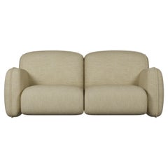 Savan Comfort Savan Zweisitzer-Sofa mit Beigefarbenem Stoff, handgefertigt von Murmurio