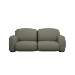 Sofá de dos plazas Comfort Savan, con tejido Easy Clean Florest, hecho a mano por Murmurio