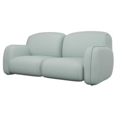Comfort Savan Two-seater sofa Easy Clean Teal Fabric handcrafted by Murmurio
