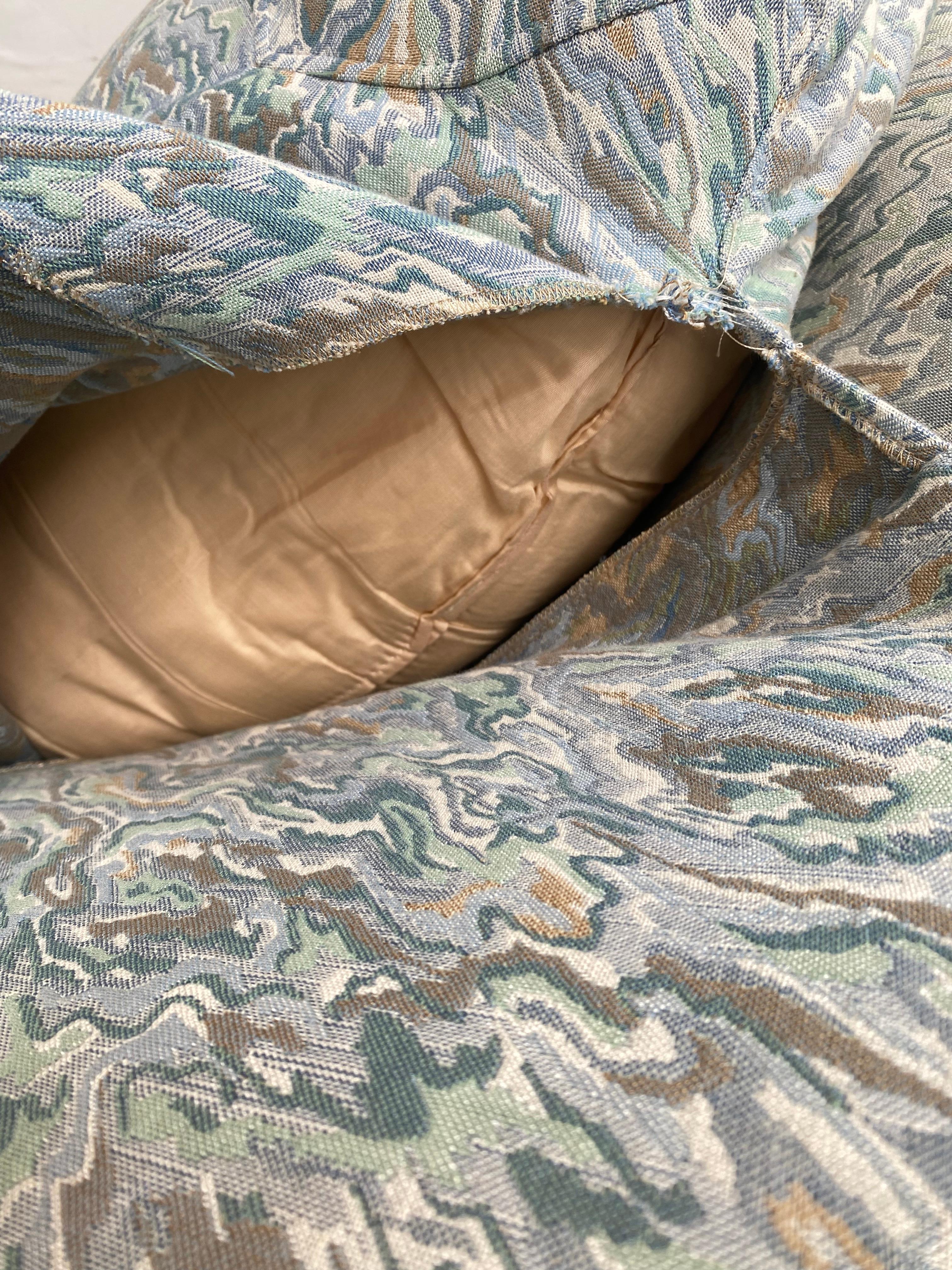 Cómodo Sofá Almohada Modular Steiner Años 80 París Francia, Tela Original en venta 10