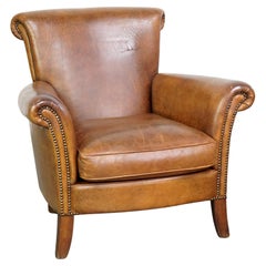 Comfortable and charming sheep leather armchair