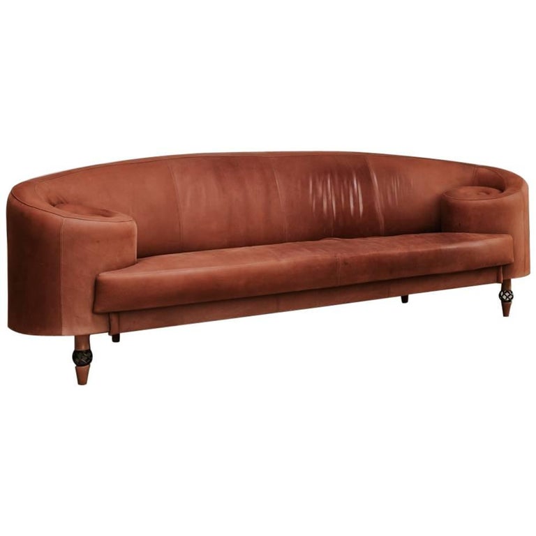 Comfortable and Quirky Leather Sofa at 1stDibs quirky sofas