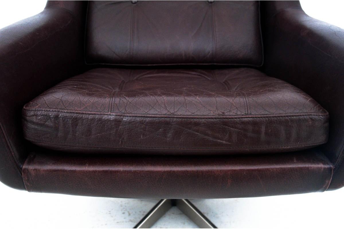 Comfortable Armchair with a footstool, Denmark, 1960s For Sale 4
