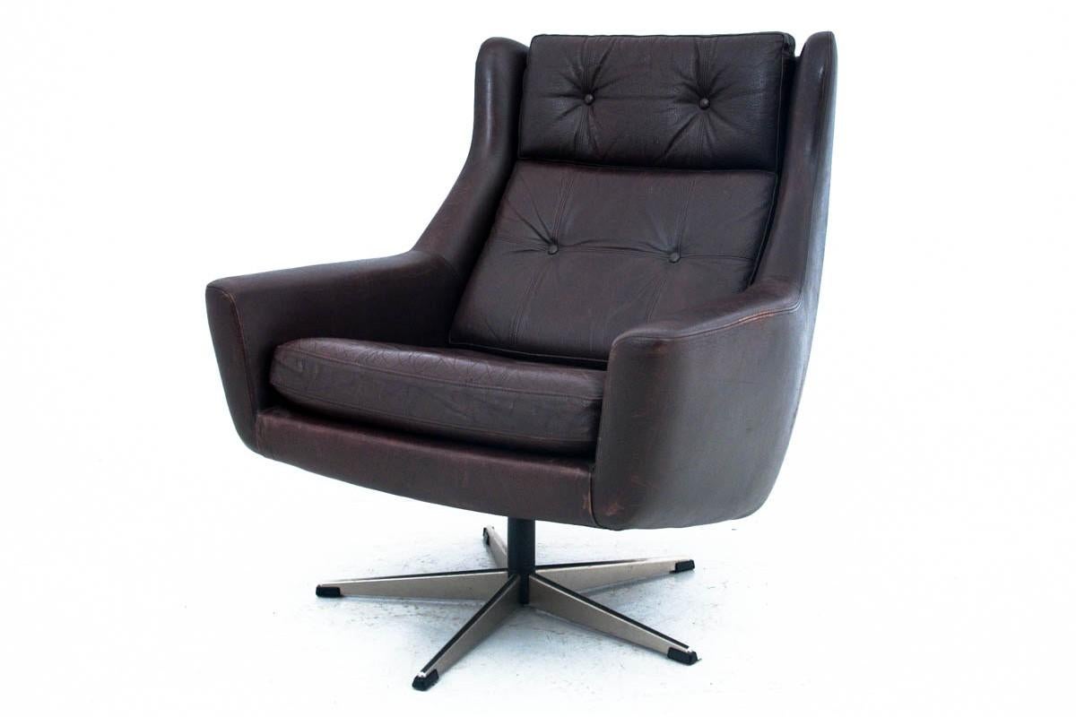 Danish Comfortable Armchair with a footstool, Denmark, 1960s For Sale