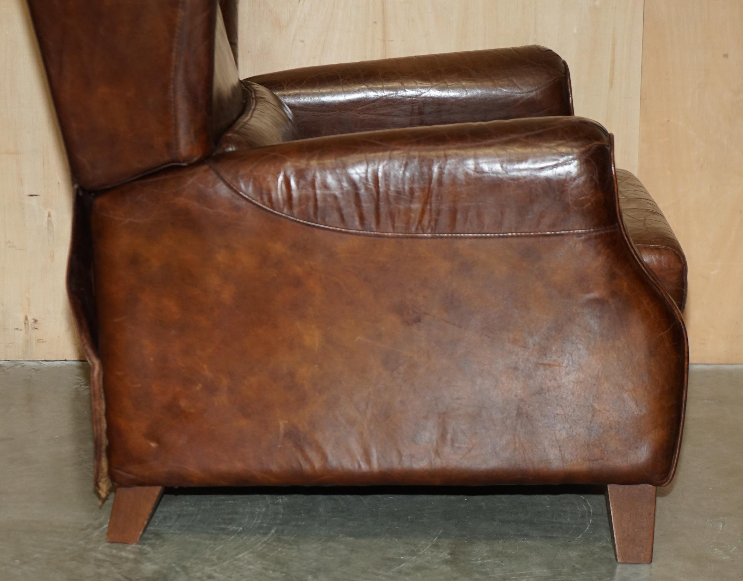 COMFORTABLE CHESTERFIELD TUFTED HERITAGE BROWN LEATHER RECLINER ARMCHAiR im Angebot 3