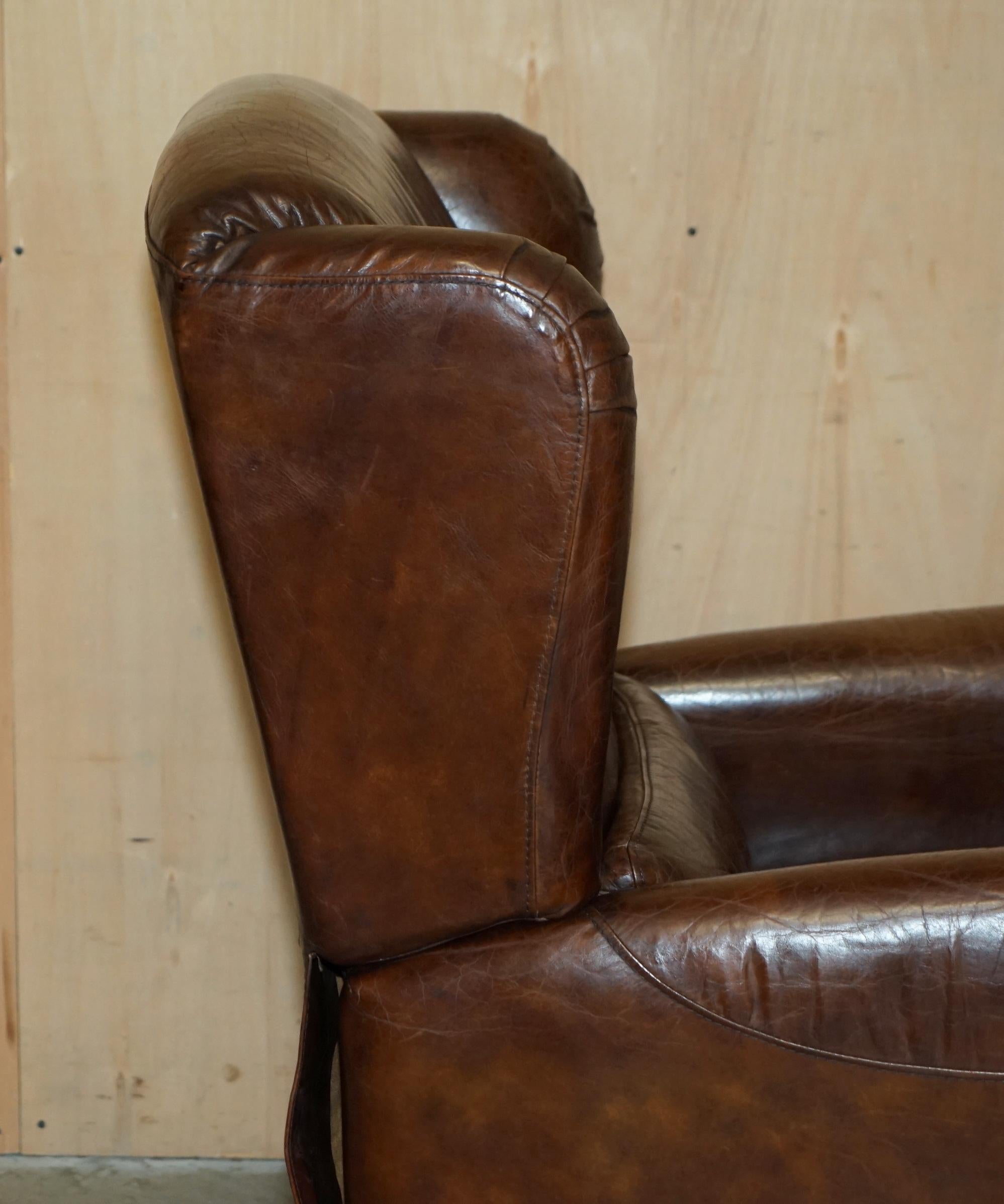 COMFORTABLE CHESTERFIELD TUFTED HERITAGE BROWN LEATHER RECLINER ARMCHAiR im Angebot 4