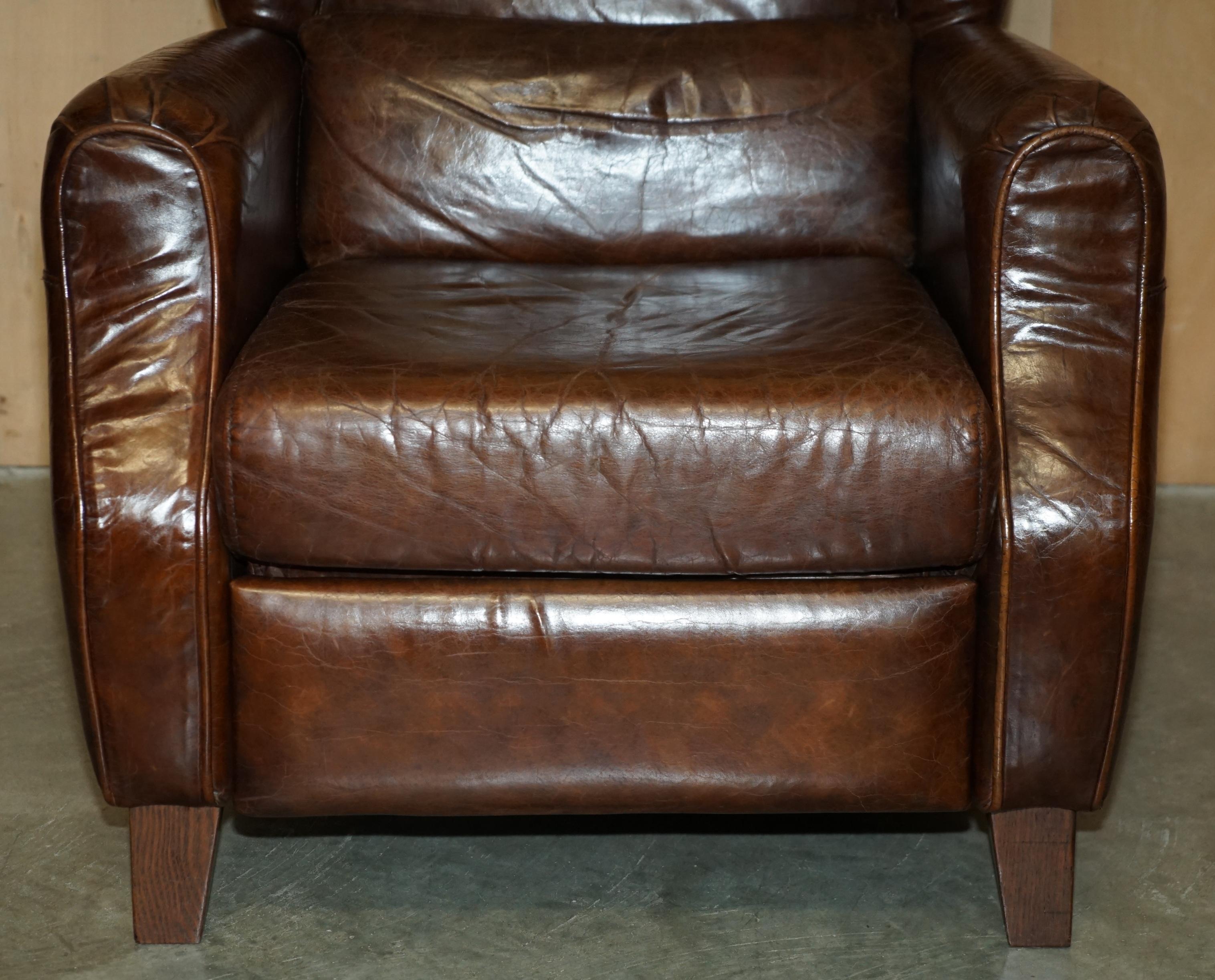 COMFORTABLE CHESTERFIELD TUFTED HERITAGE BROWN LEATHER RECLINER ARMCHAiR im Angebot 1