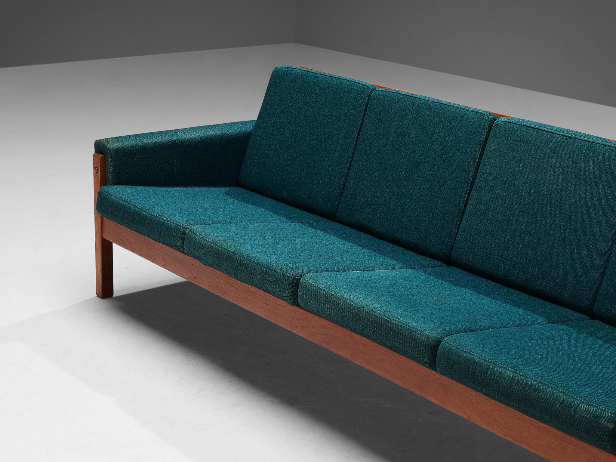 Comfortable Danish Sofa in Blue Upholstery 5