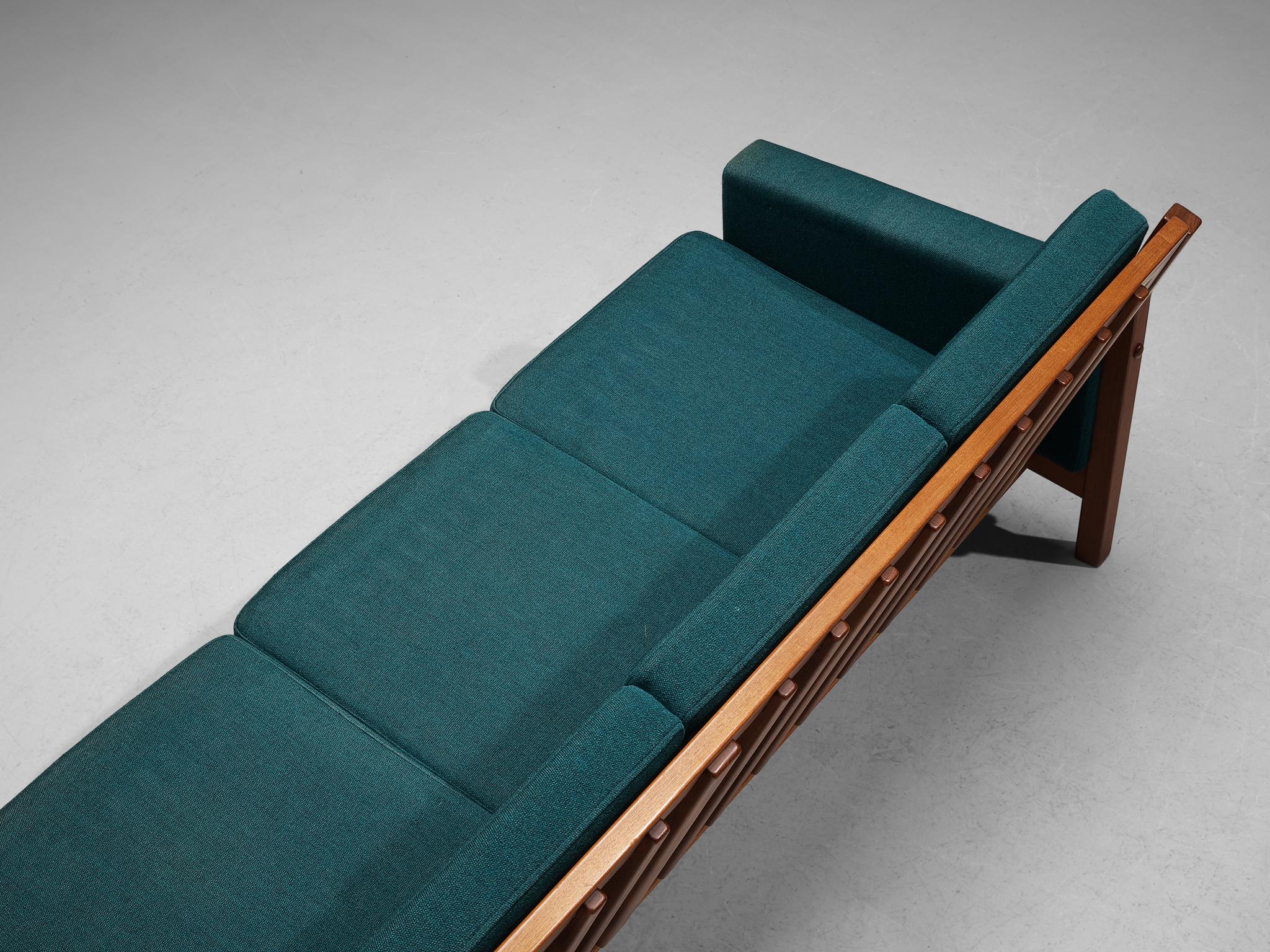 Comfortable Danish Sofa in Blue Upholstery 1