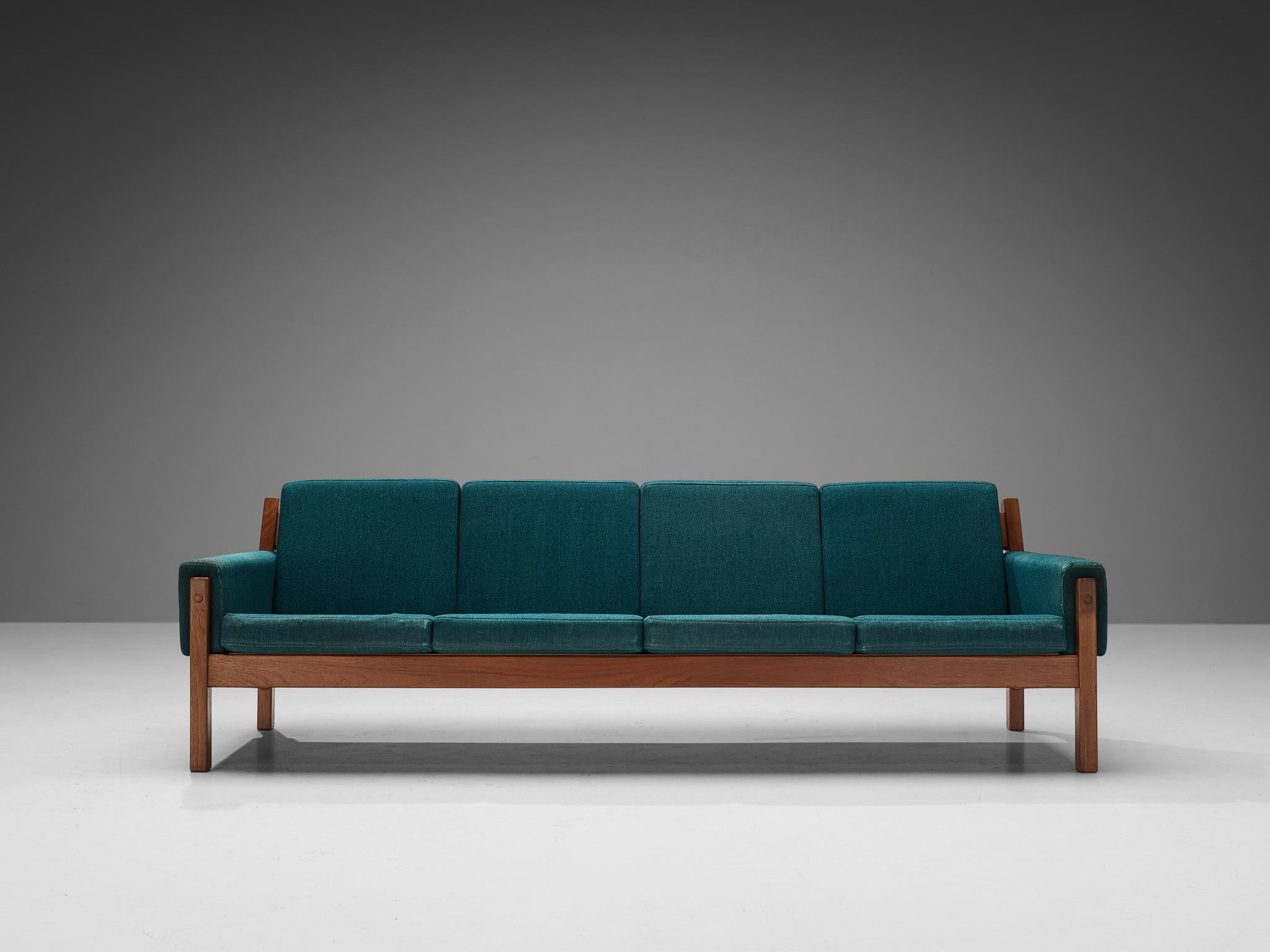 Comfortable Danish Sofa in Blue Upholstery 3