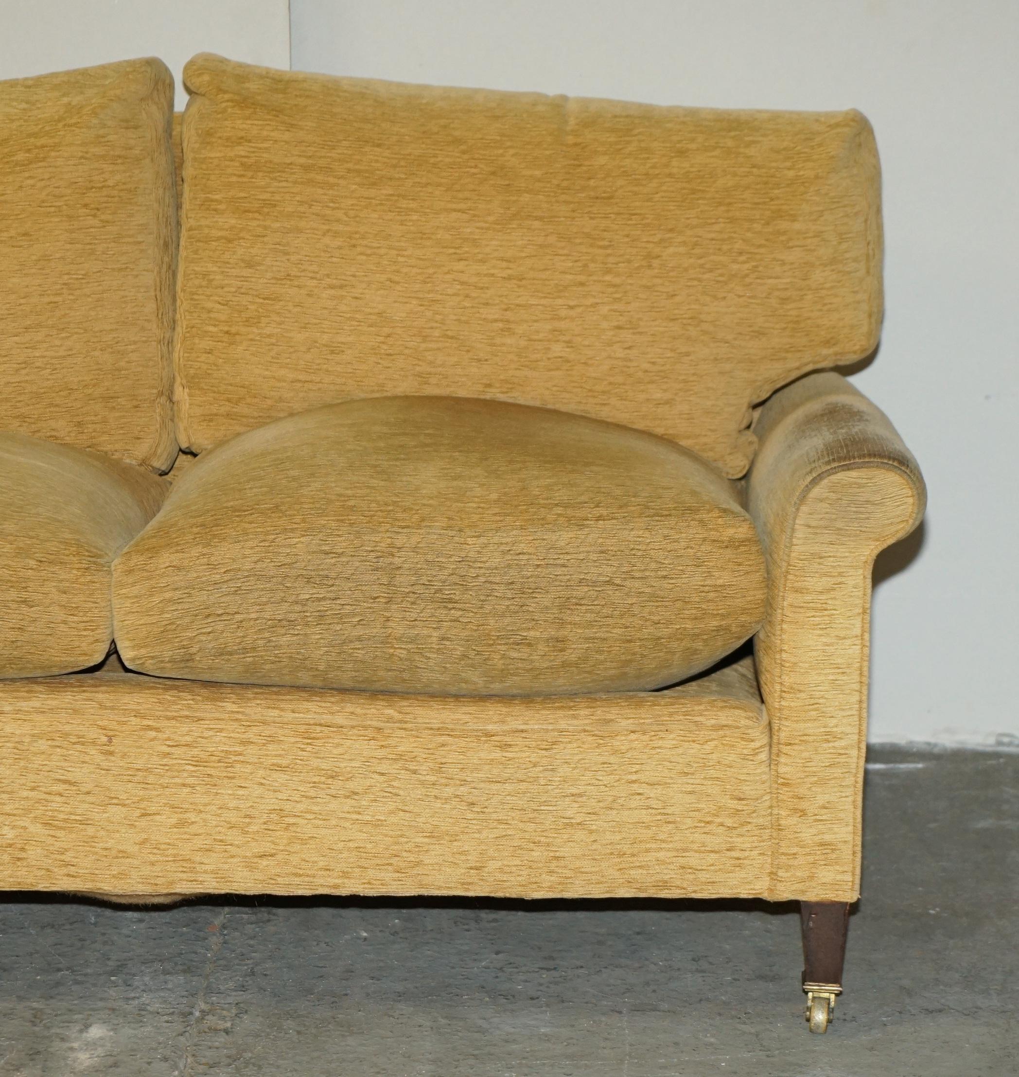 COMFORTABLE HOWARD & SON'S VICTORIAN 2-3 SEAT SOFA FOR REUPHOLSTERY RESTORATiON im Angebot 4