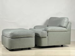 Comfortable Lounge Chair and Ottoman by Milo Baughman for Directional