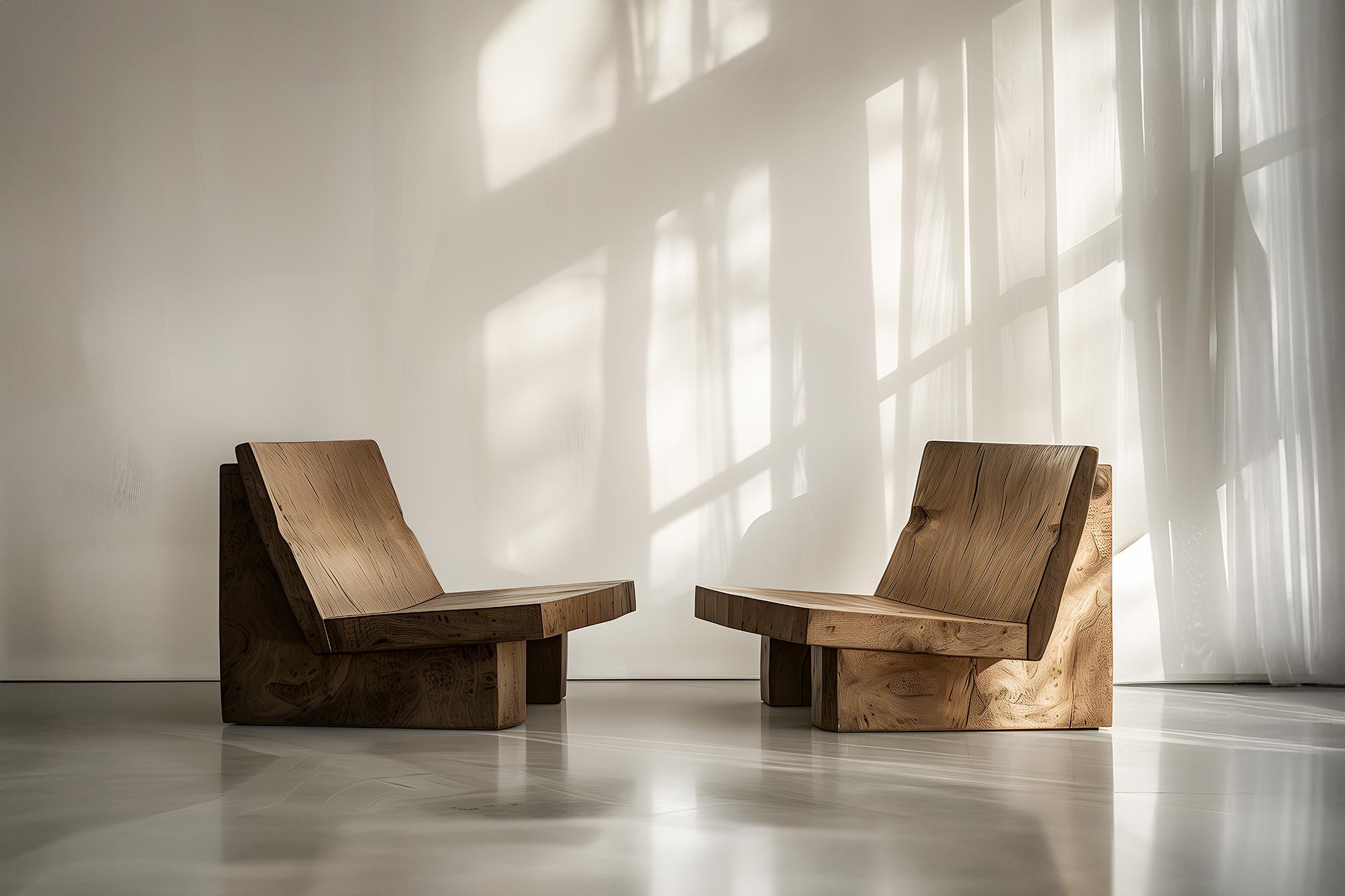 Comfortable Lesesesessel Plüsch Sitzmöbel gepolstert von Joel Escalona No07 (Hartholz) im Angebot