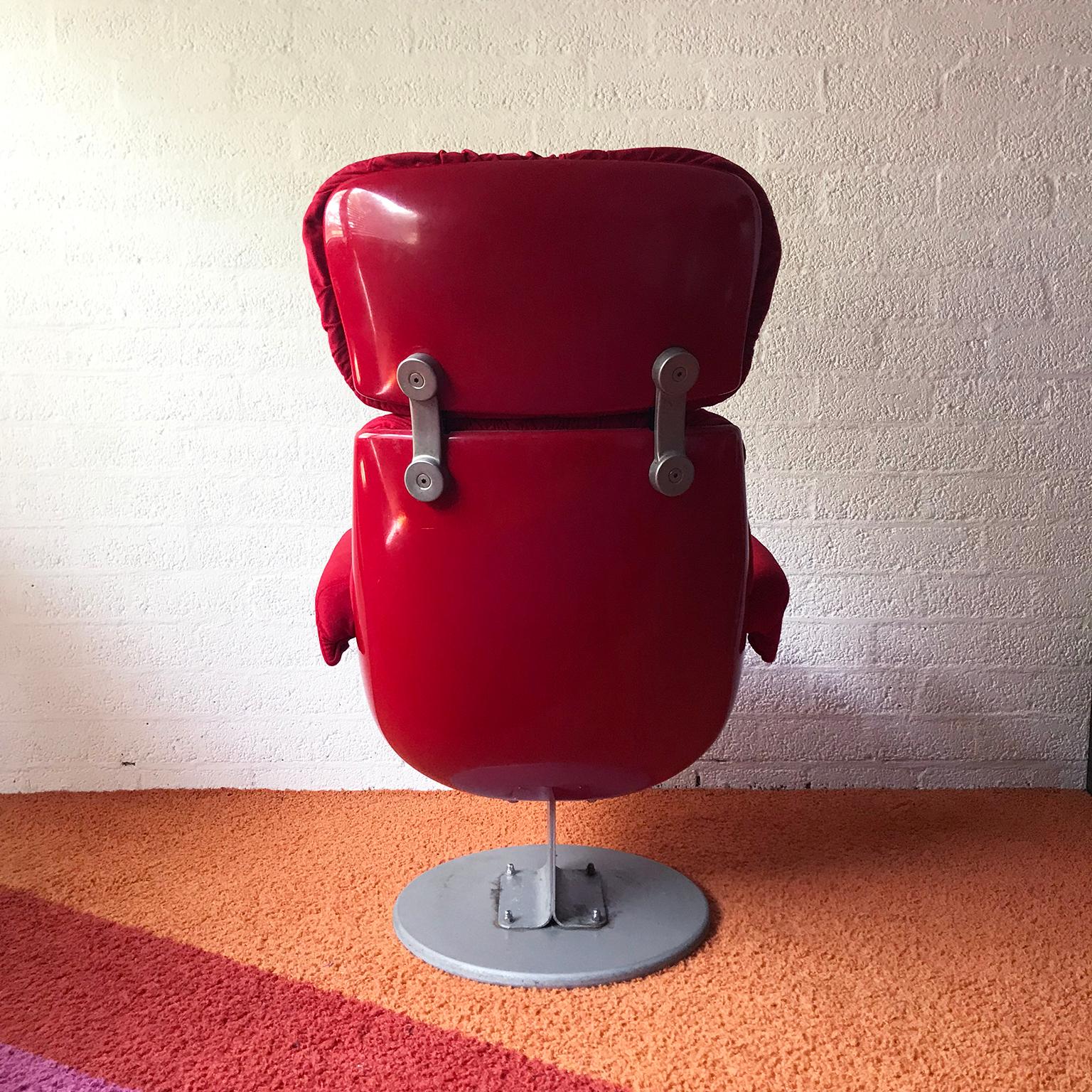 French Comfortable Red Seventies Cinema Chairs from Paris