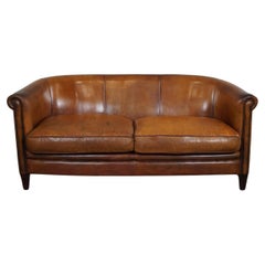 Comfortable sheep leather 2.5 seater sofa