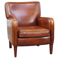 Comfortable sheep leather armchair with a beautiful finish and stunning colors