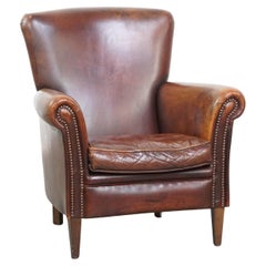 Comfortable Sheepskin Leather Armchair